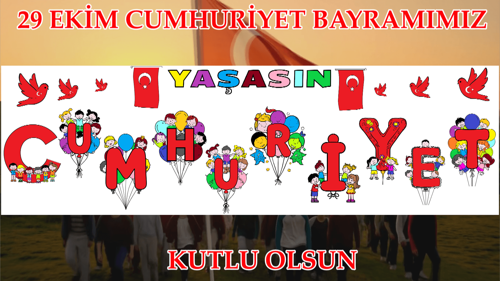 CUMHURİYET BAYRAMI POSTER (60X200)
