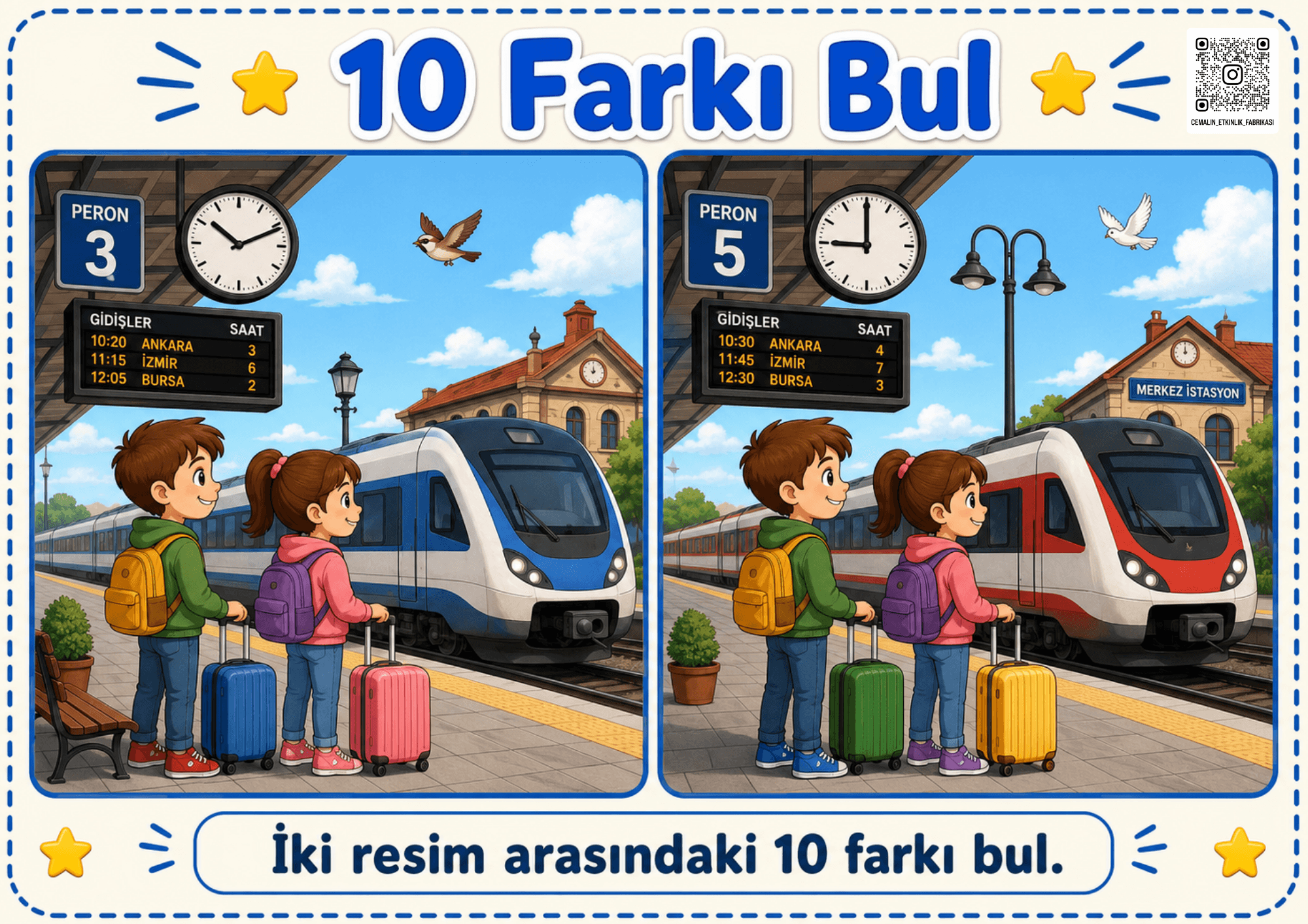 10 FARKI BUL – RENKLİ – 1