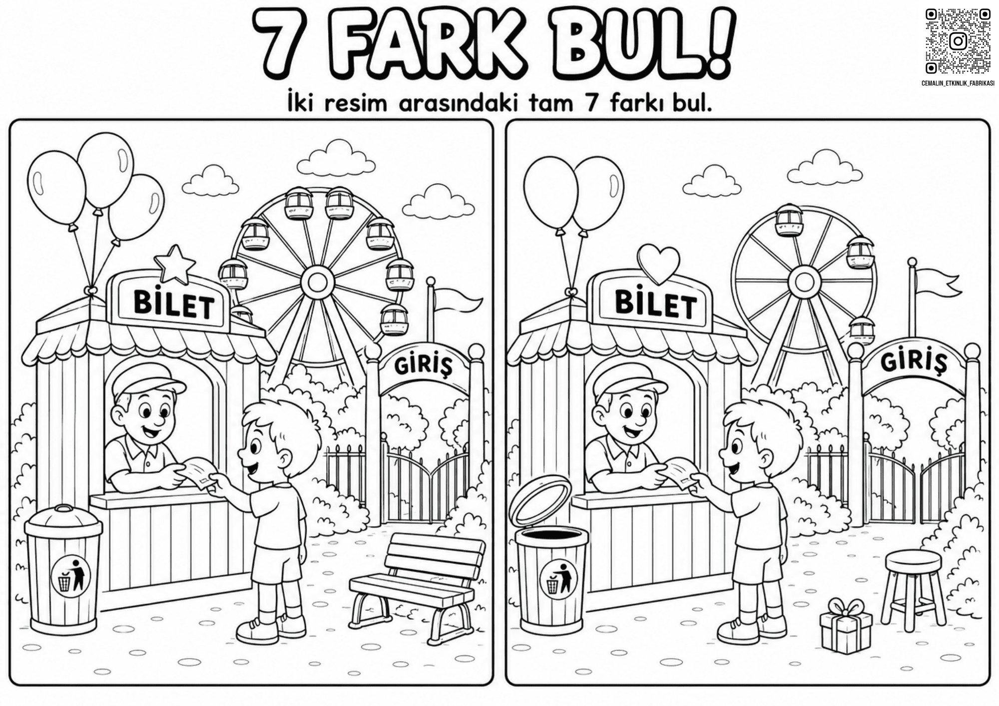 7 FARKI BUL – SİYAH BEYAZ – 1