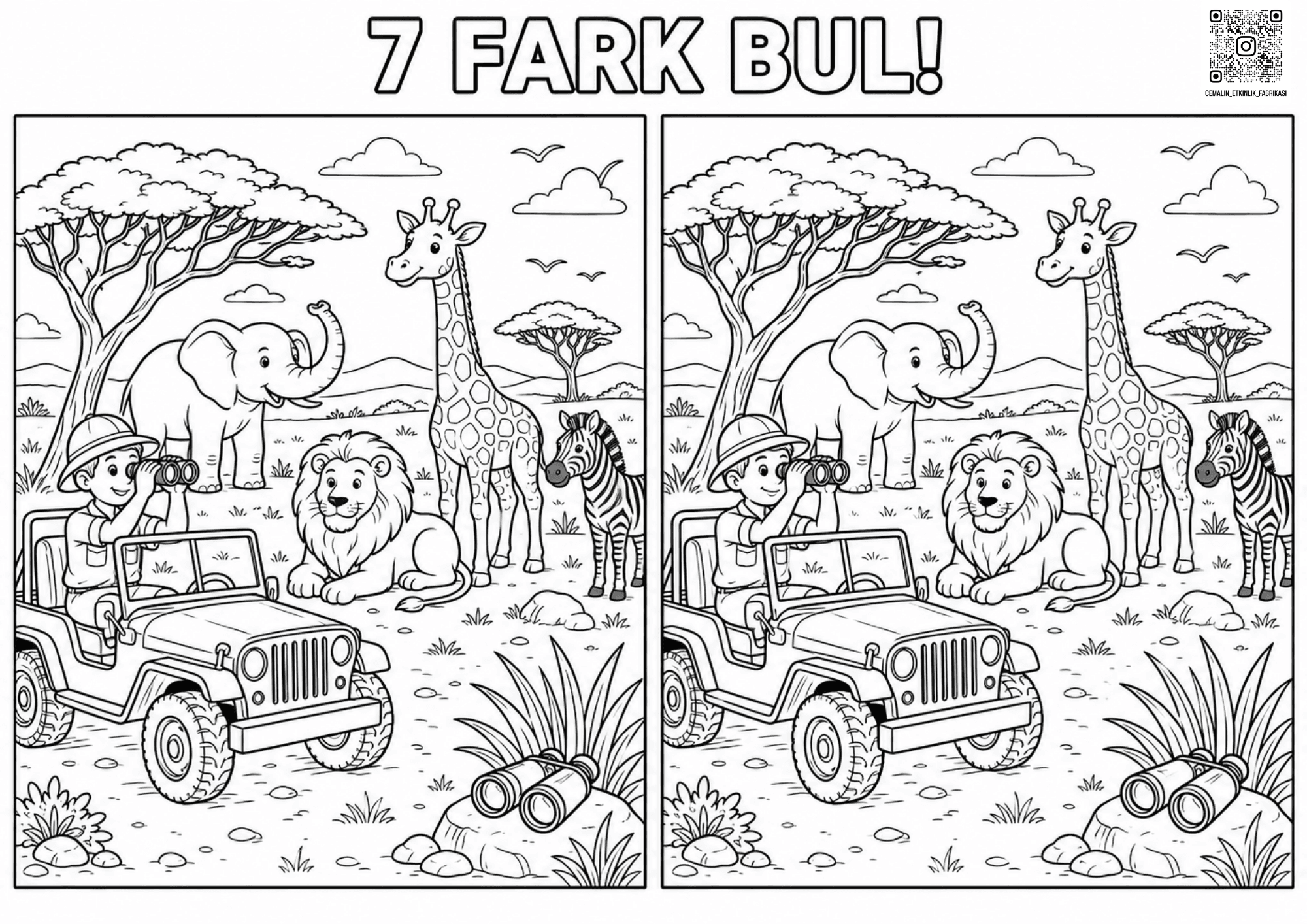 7 FARKI BUL – SİYAH BEYAZ – 5