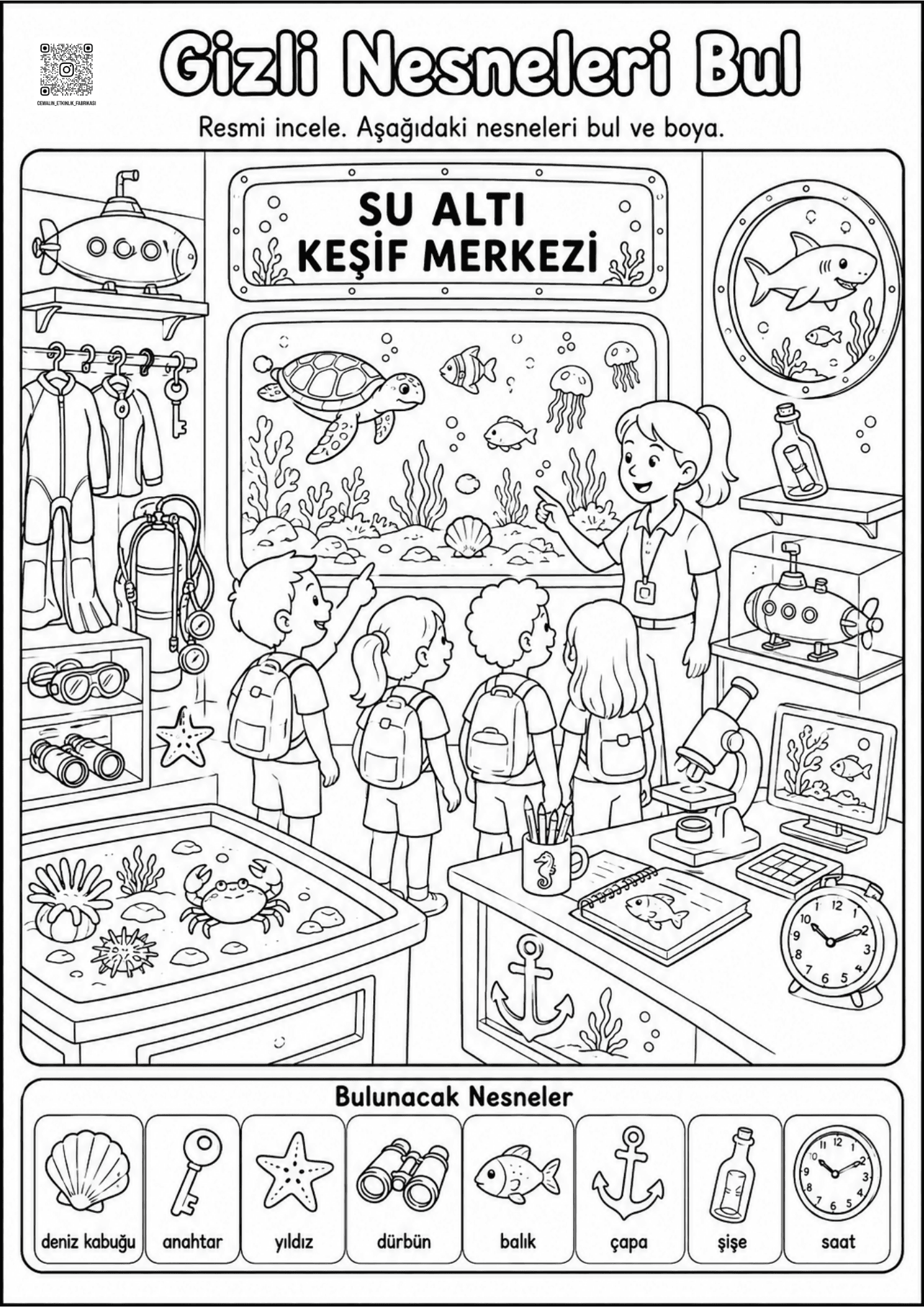 GİZLİ NESNE BUL – SİYAH BEYAZ – 3