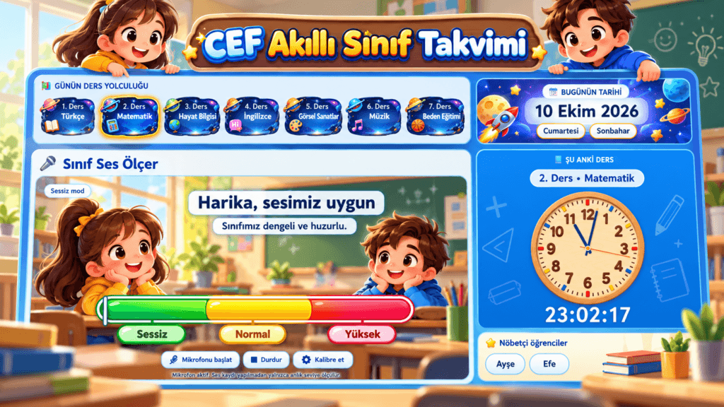 CEF Akıllı Sınıf Takvimi