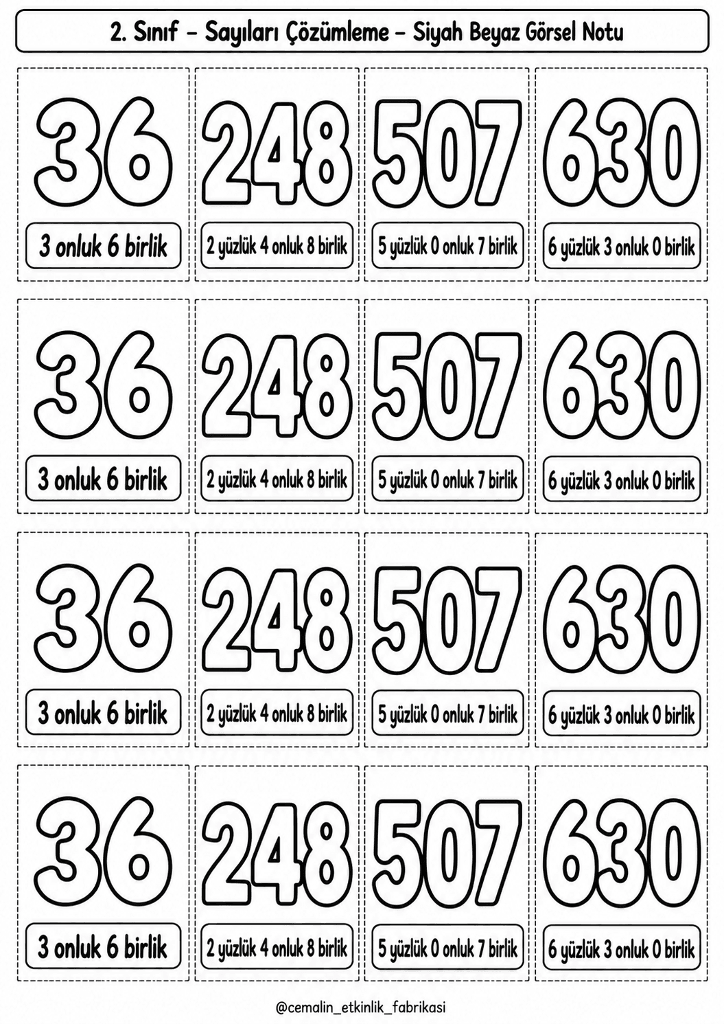 Sayıları Çözümleme Siyah-Beyaz Görsel
