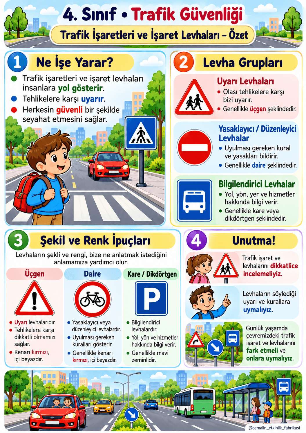 4. Sınıf Trafik İşaretleri ve İşaret Levhaları